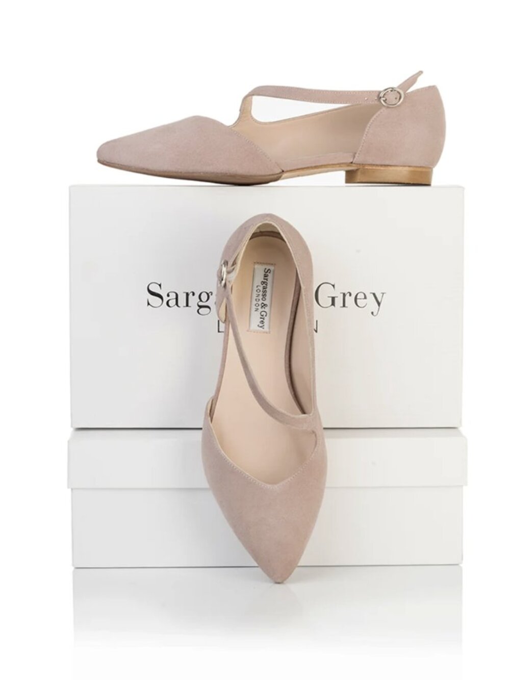Sargasso & Grey Indy Pink Suede Flats 7.5 Wide